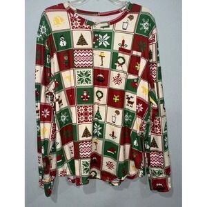 Shinesty 2XL Mens Christmas Holiday Patchwork Pajama Shirt & Pant set